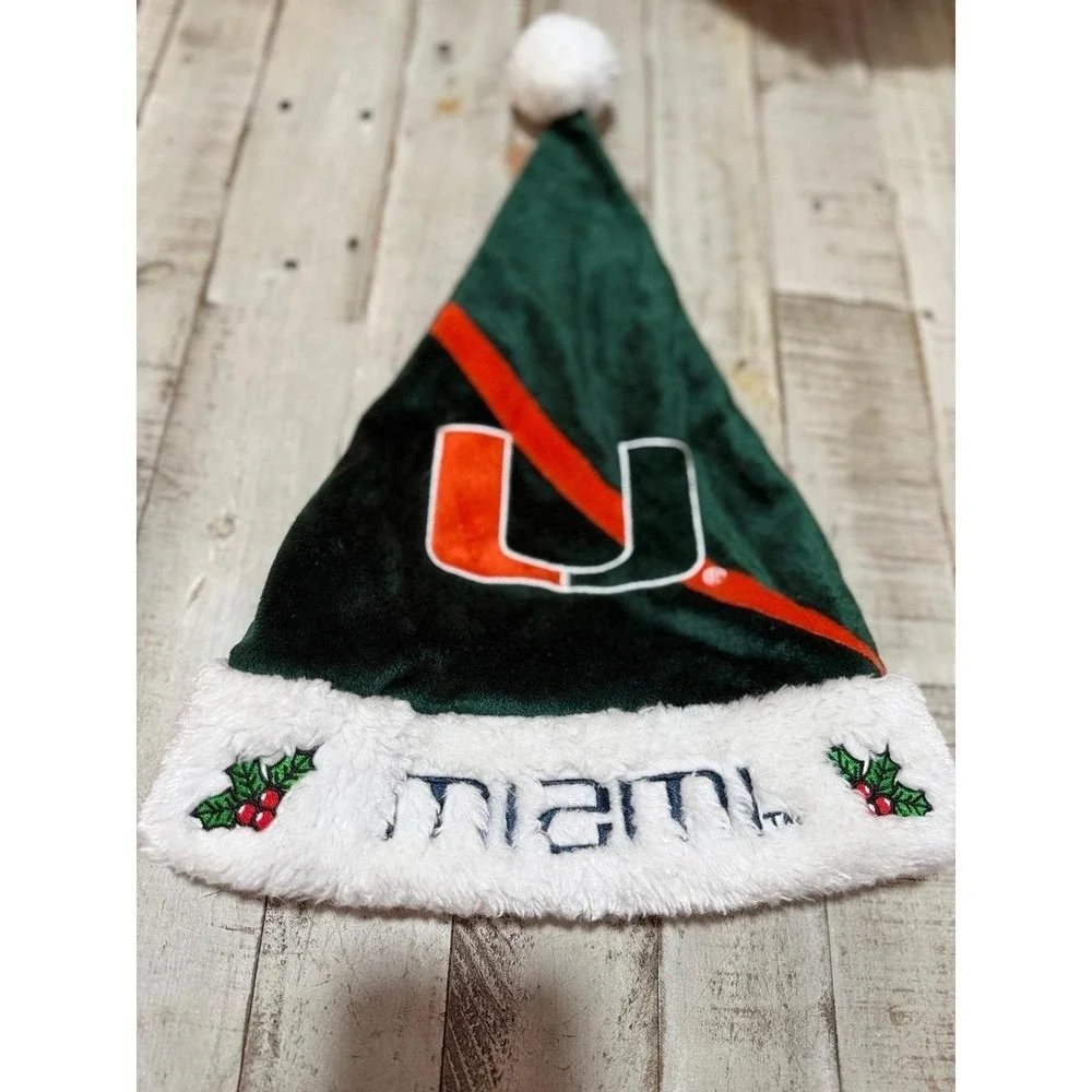 Miami hurricane Santa‎ hat